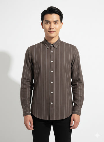 FS44 1095  Designer Long-Sleeve Printed Dress Shirt for Men