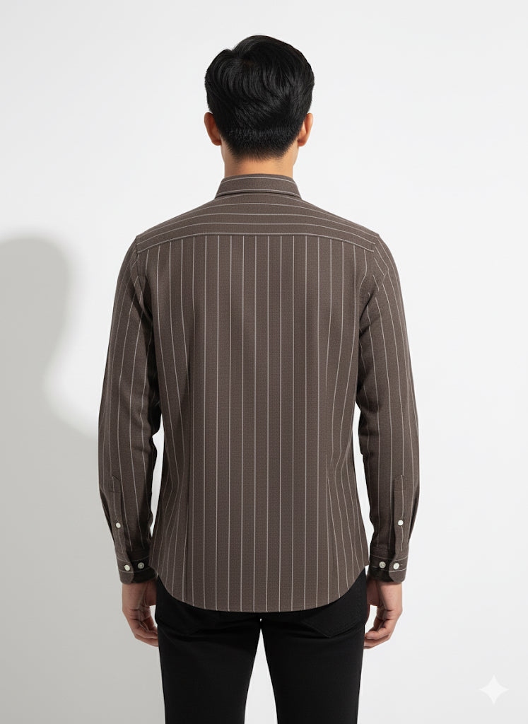 FS44 1095  Designer Long-Sleeve Printed Dress Shirt for Men