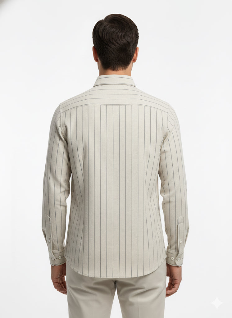 FS44 1095  Designer Long-Sleeve Printed Dress Shirt for Men