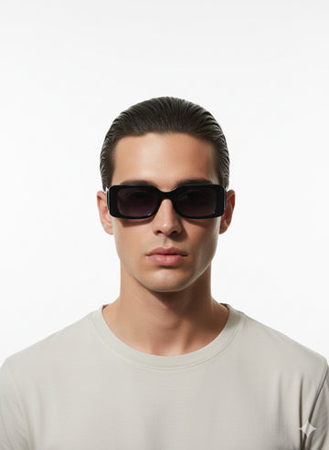 FS44 2009 Unique Sculptural Black Frame Sunglasses