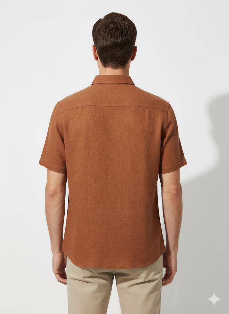 FS44 2059 Men's Short Sleeve Linen Blend Shirt