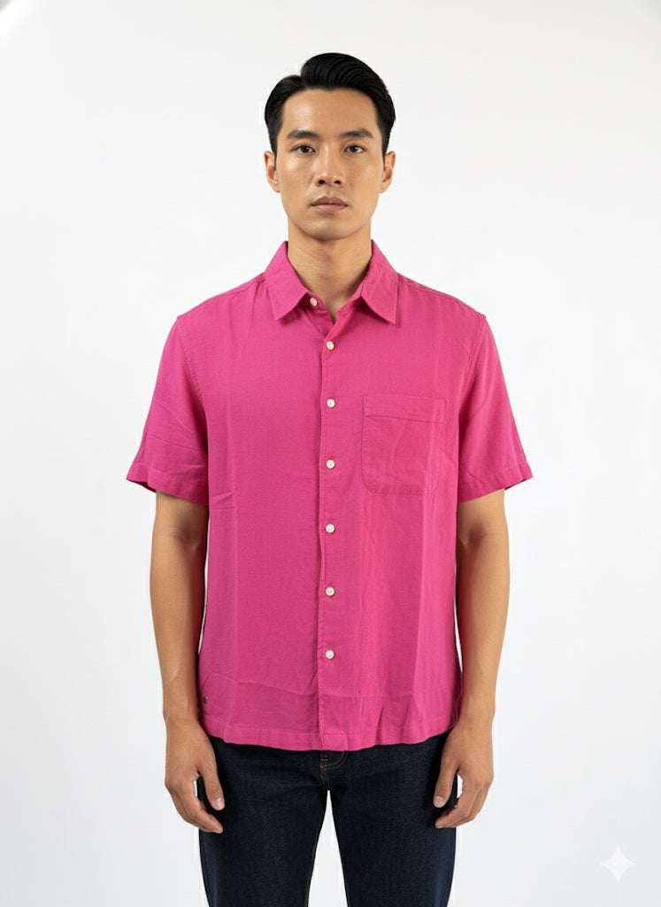 FS44 2060 Men's Lightweight Textured Cotton Short Sleeve Casual Shirt