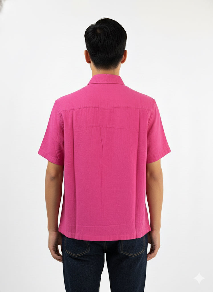 FS44 2060 Men's Lightweight Textured Cotton Short Sleeve Casual Shirt