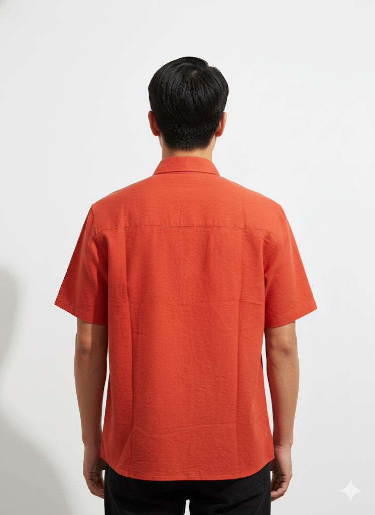FS44 2060 Men's Lightweight Textured Cotton Short Sleeve Casual Shirt