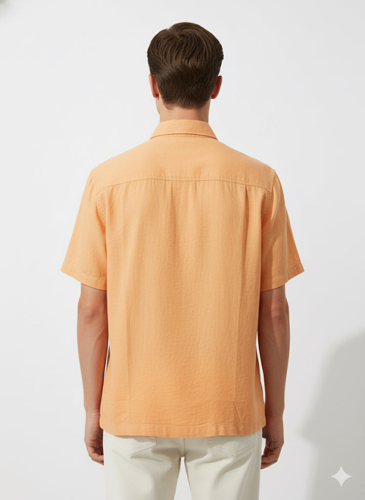 FS44 2060 Men's Lightweight Textured Cotton Short Sleeve Casual Shirt
