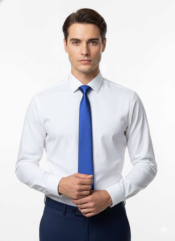 Fs44 1073 Men's Solid Color Silk Necktie
