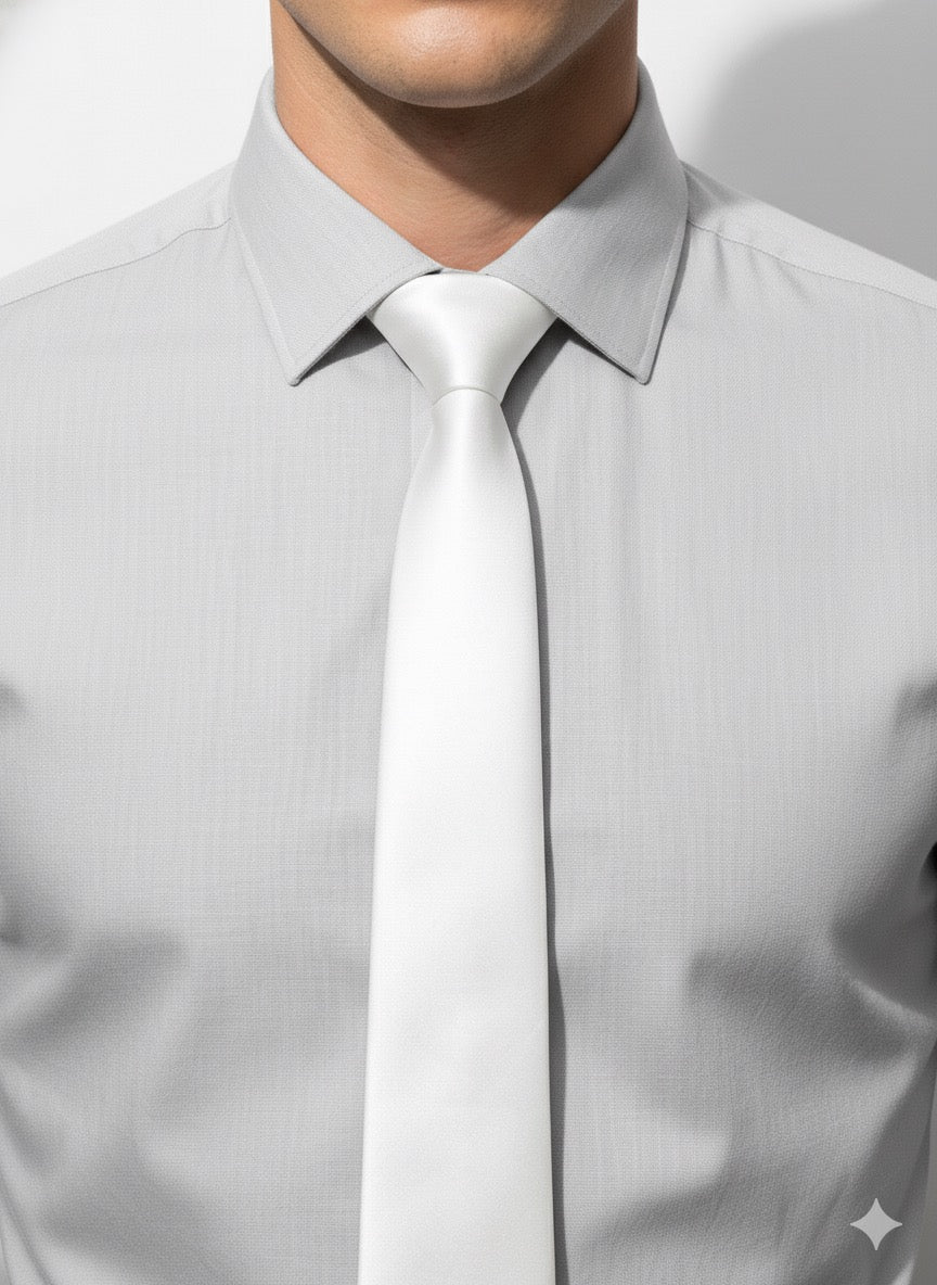 Fs44 1073 Men's Solid Color Silk Necktie