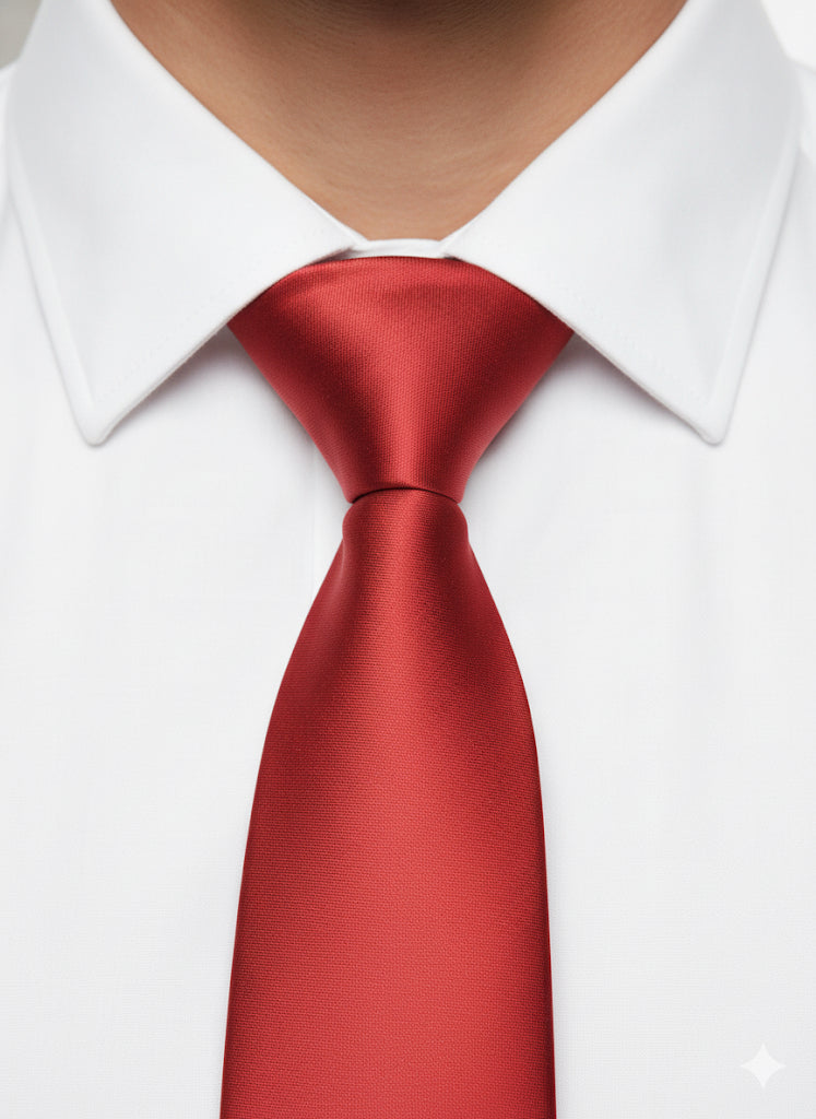 Fs44 1073 Men's Solid Color Silk Necktie