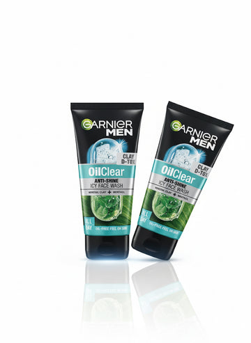 Fs44 1078 Garnier Men Oil Clear Anti-Shine Icy Face Wash