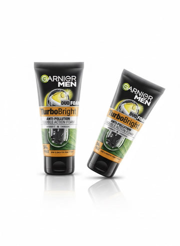 Fs44 1079 Garnier Men Turbo Bright Anti-Pollution Double Action Face Wash