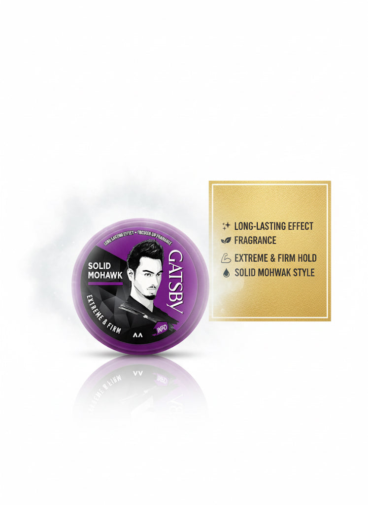 Fs44 1084  Gatsby Solid Mohawk Extreme & Firm Hold Hair Styling Wax