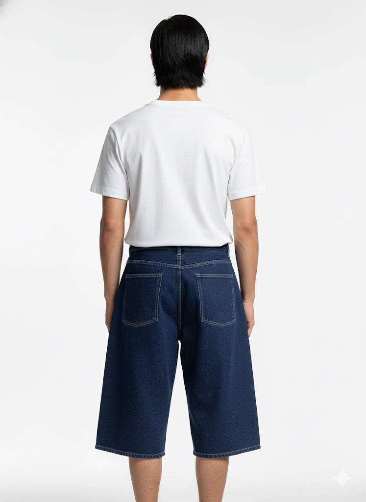 Fs44 1089 Men's Wide Leg Denim Shorts