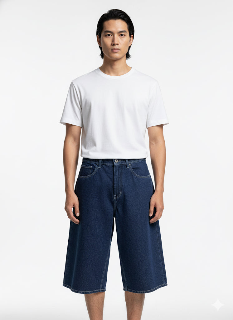 Fs44 1089 Men's Wide Leg Denim Shorts