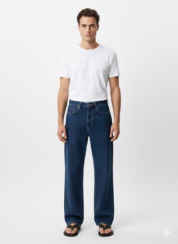 Fs44 1105 Men's Loose Fit Straight Leg Denim Jeans