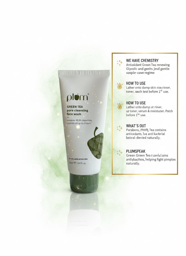 Fs44 1112 Plum Green Tea Pore Cleansing Face Wash for Oily