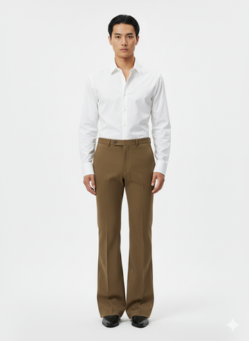Fs44 1017 Men's High-Waisted Flared Trousers