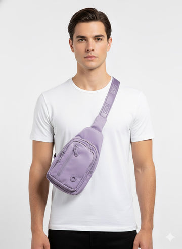 FS44 1004 Men's Lavender Crossbody Sling Bag - Adjustable Strap