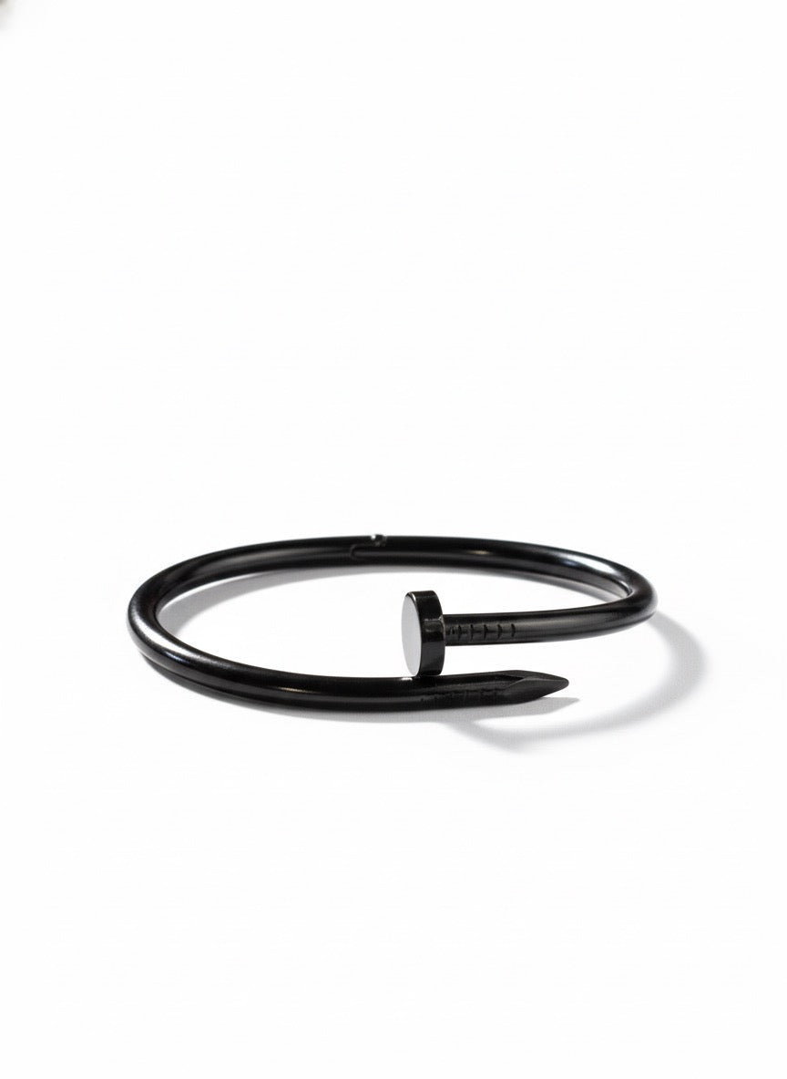 Fs44 1074 Black Stainless Steel Nail Bracelet