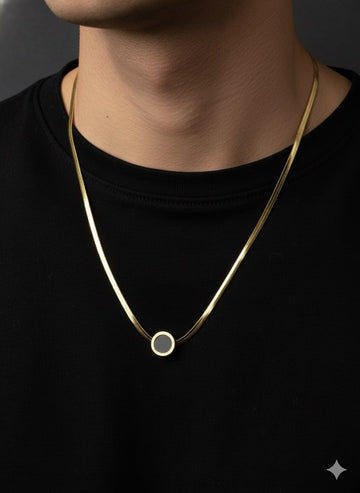 Fs44 1079  Minimalist Gold Snake Chain Necklace