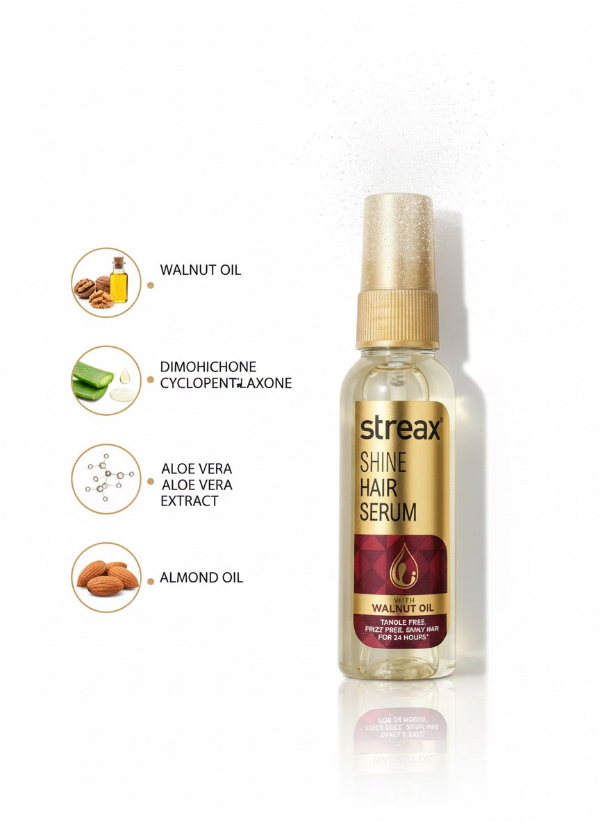 Fs44 1090 Streax shine Hair Serum with Vitamin E