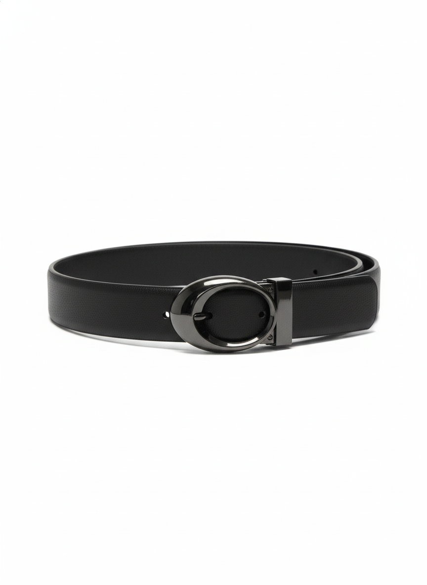 FS44 2044 Modern Gunmetal Buckle Leather Belt