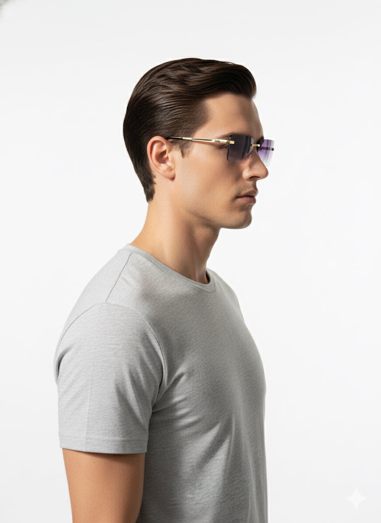 FS44 2011 Men's Rimless Gradient Lens Sunglasses