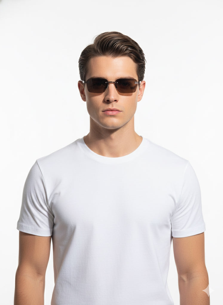 FS44 2013 Men's Rimless Rectangle Sunglasses