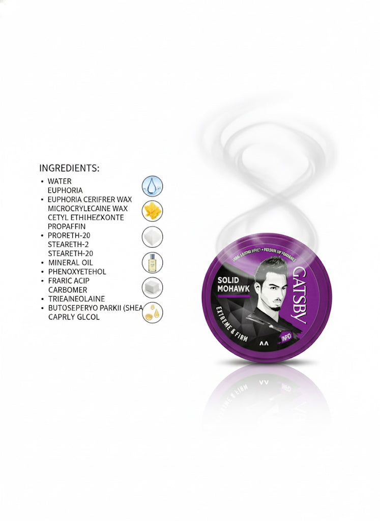 Fs44 1084  Gatsby Solid Mohawk Extreme & Firm Hold Hair Styling Wax