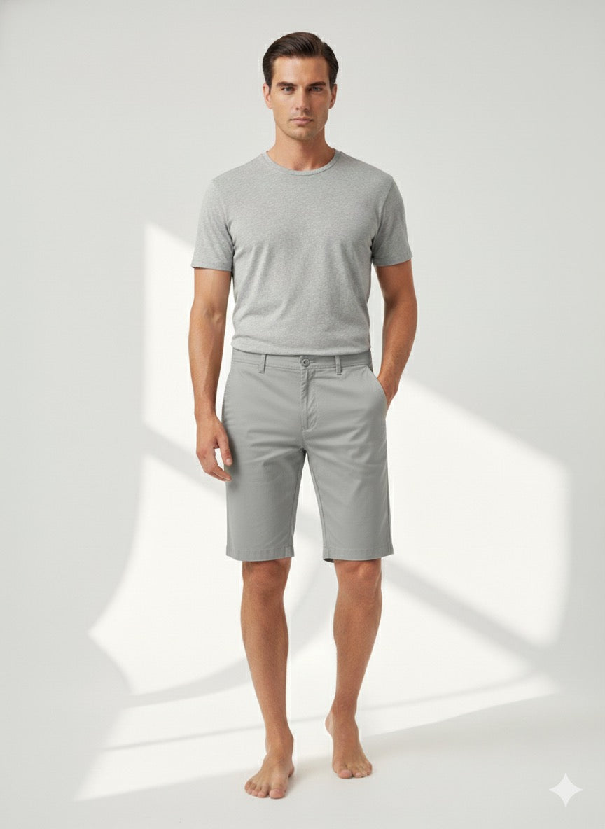 Fs44 1091  Men's Classic Flat-Front Chino Shorts