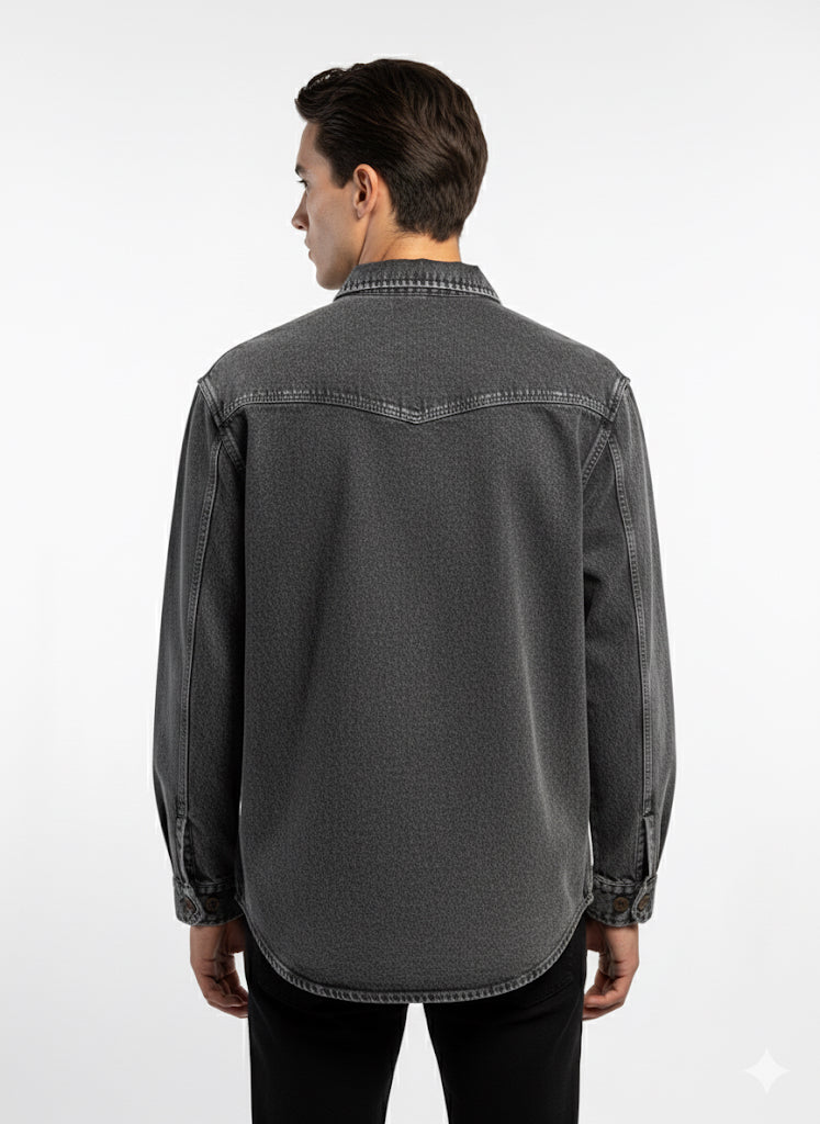 Fs44 1094 Classic Fit Faded Brown Casual Shirt with Front Pockets