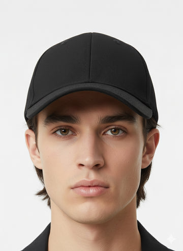 Fs44 1104 Men's Classic Black Baseball Cap with Adjustable Strap
