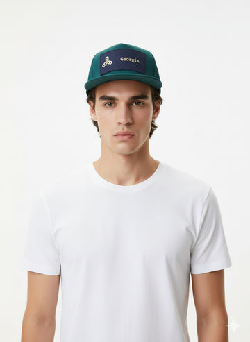 Fs44 1101  Green Teal Georgia Logo Patch Snapback Cap