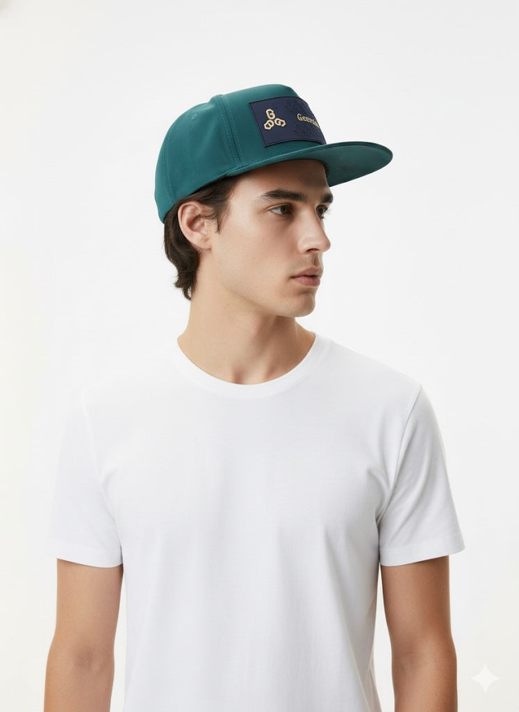 Fs44 1101  Green Teal Georgia Logo Patch Snapback Cap