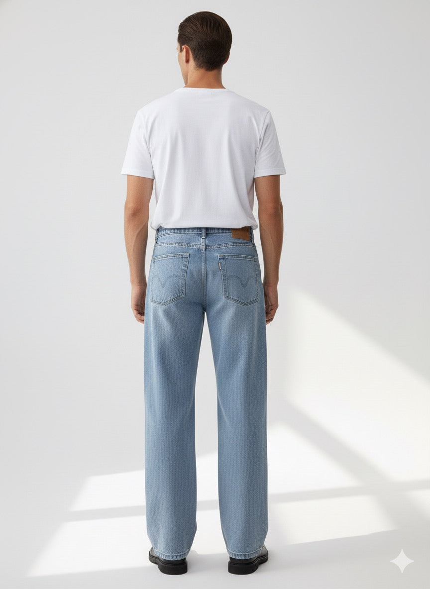 Fs44 1105 Men's Loose Fit Straight Leg Denim Jeans