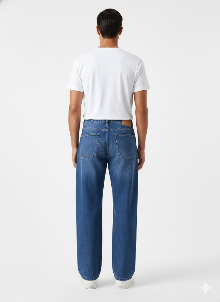 Fs44 1105 Men's Loose Fit Straight Leg Denim Jeans