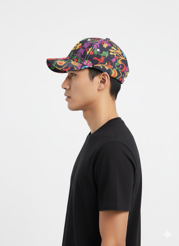 Fs44 1119 Unisex Floral Pattern Baseball Cap