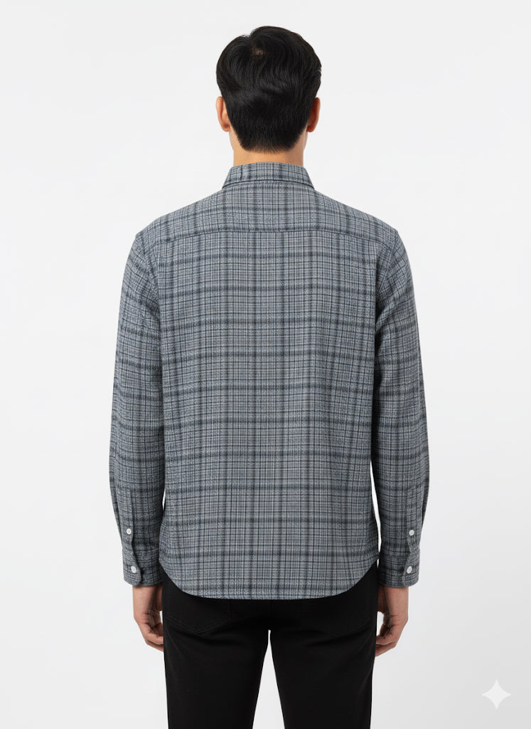 Fs44 1122 The Palm Embroidered Plaid Flannel Shirt