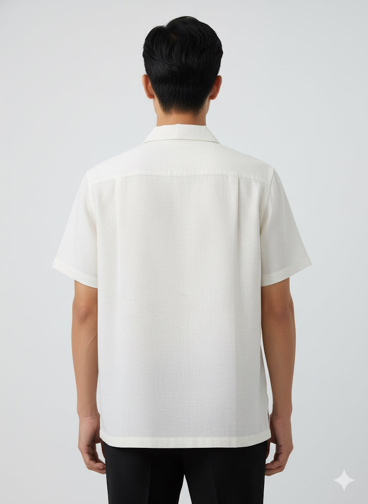 Fs44 1123 Retro Vacation Vibe Cuban Collar Shirt