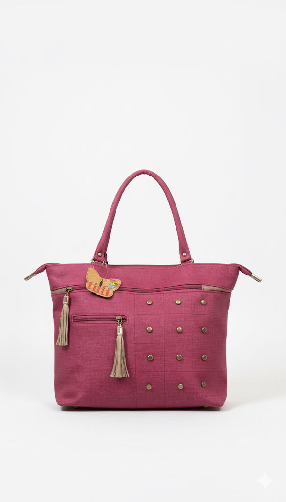 Fs44 1144 Spacious Maroon Tote Bag for Women