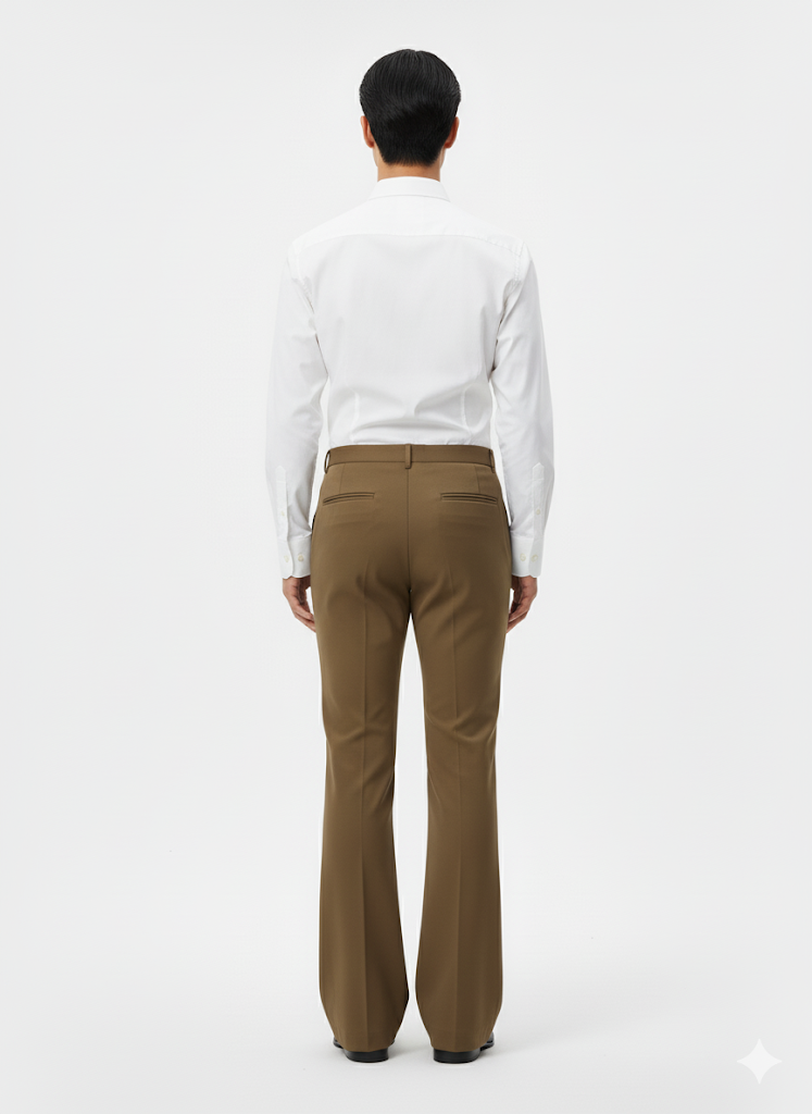 Fs44 1017 Men's High-Waisted Flared Trousers