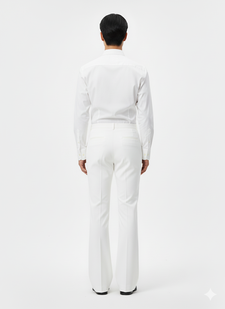Fs44 1017 Men's High-Waisted Flared Trousers
