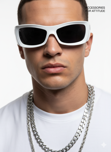 Fs44 1036 Angular Racer Sunglasses - Y2K Style Shield Glasses