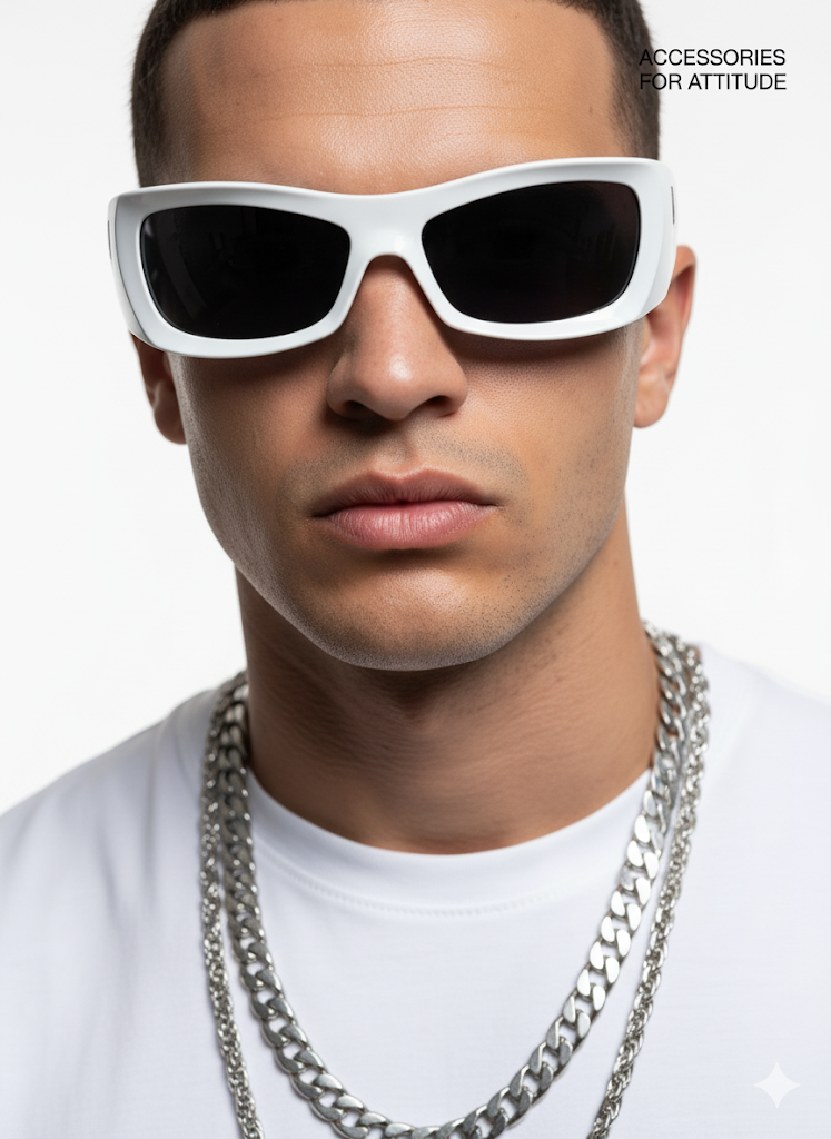 Fs44 1036 Angular Racer Sunglasses - Y2K Style Shield Glasses
