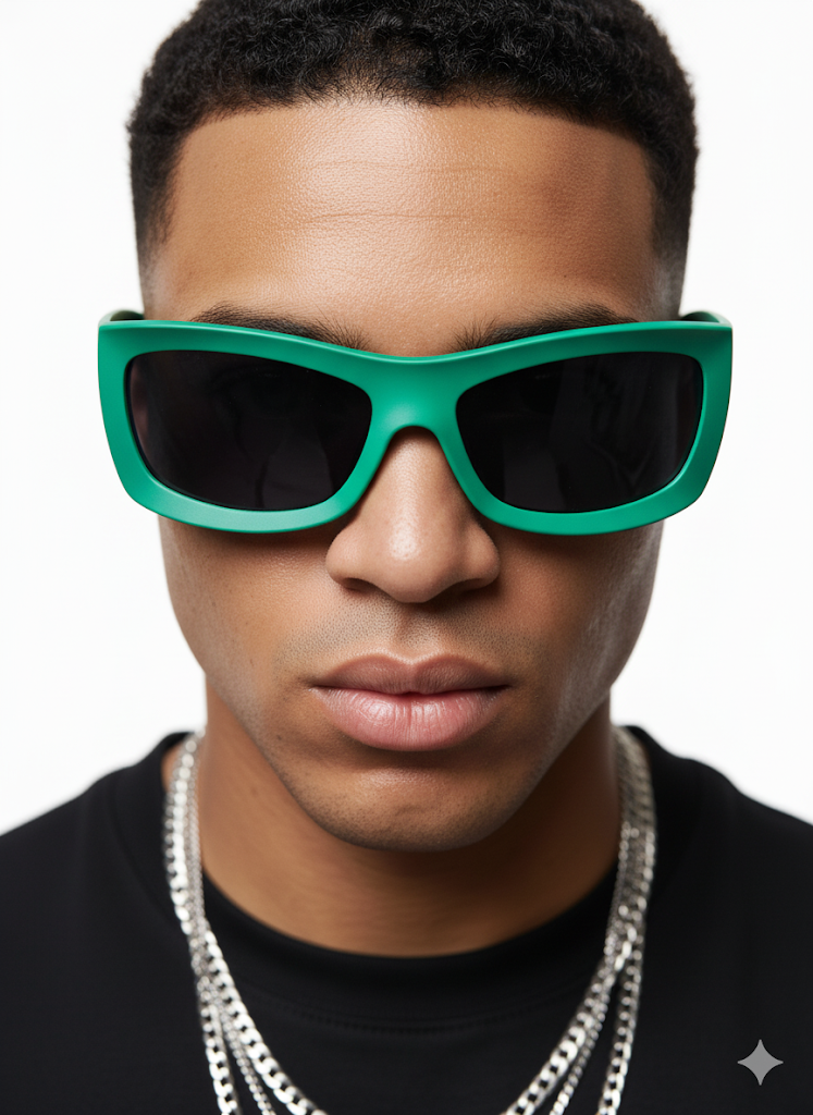 Fs44 1036 Angular Racer Sunglasses - Y2K Style Shield Glasses