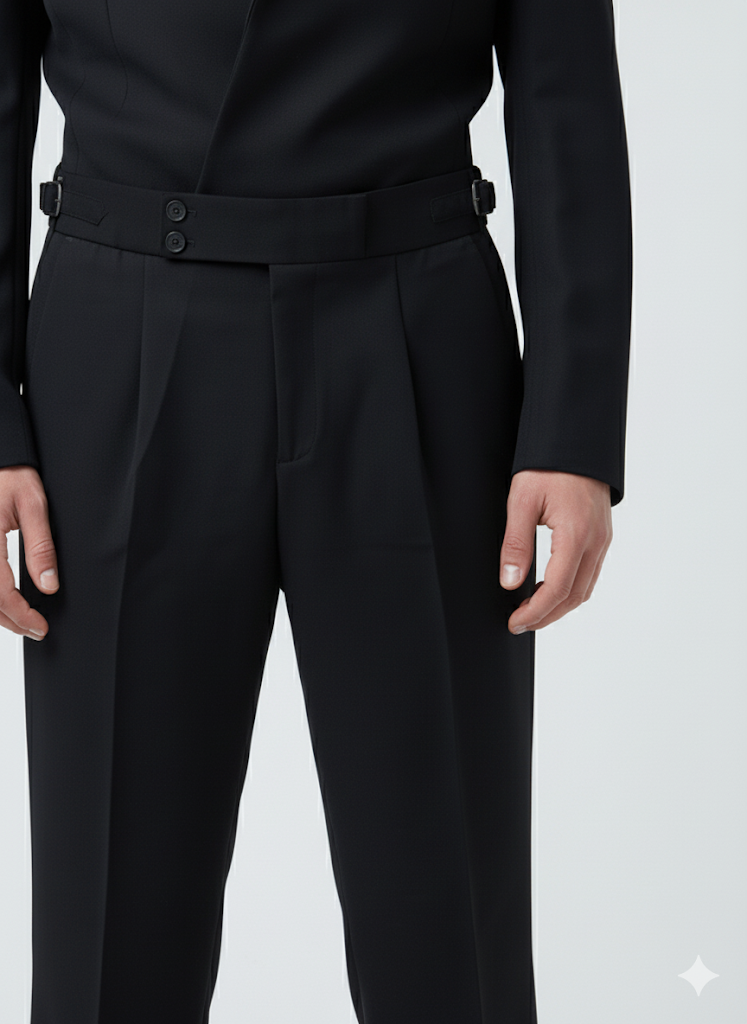 Fs44 5001  Classic Gurkha Trousers - Double Pleat & High-Waist Design