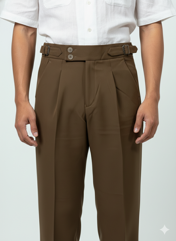 Fs44 5001  Classic Gurkha Trousers - Double Pleat & High-Waist Design