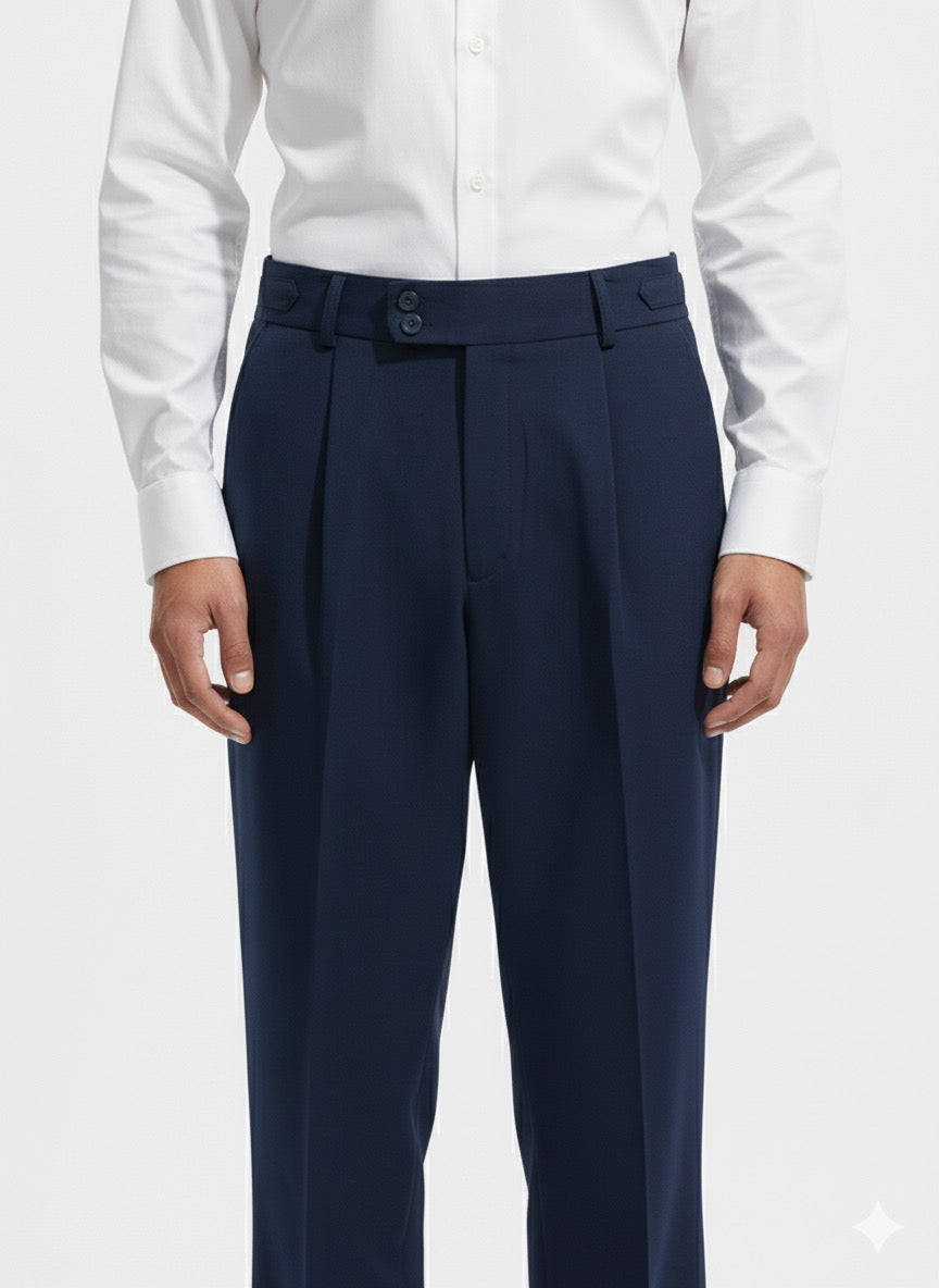 Fs44 5001  Classic Gurkha Trousers - Double Pleat & High-Waist Design