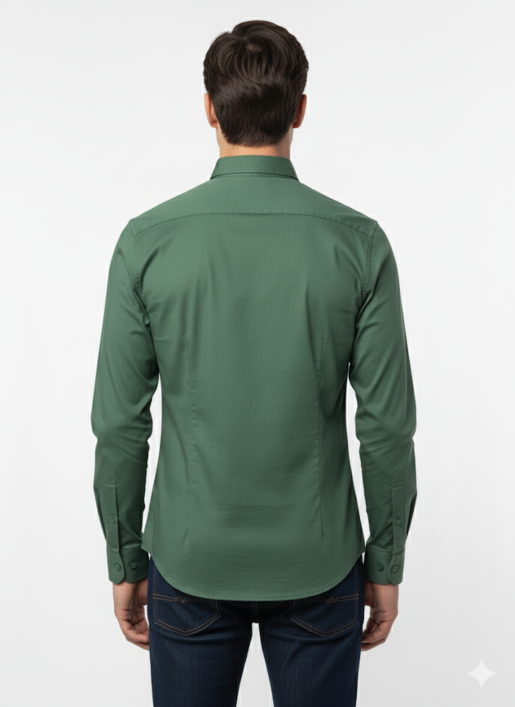 Fs44 5002 Men's Plain Pattern Casual Shirt - Solid Color Button Down