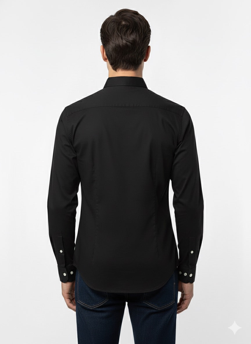 Fs44 5002 Men's Plain Pattern Casual Shirt - Solid Color Button Down