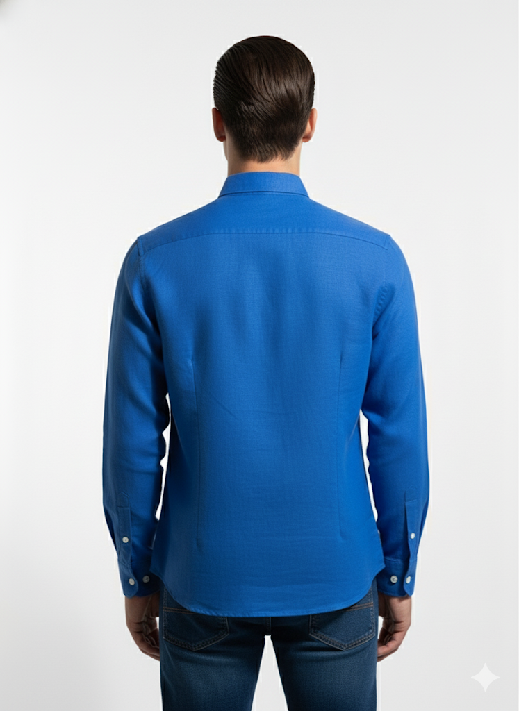 Fs44 5006 Linen shirt for men with light embroidery